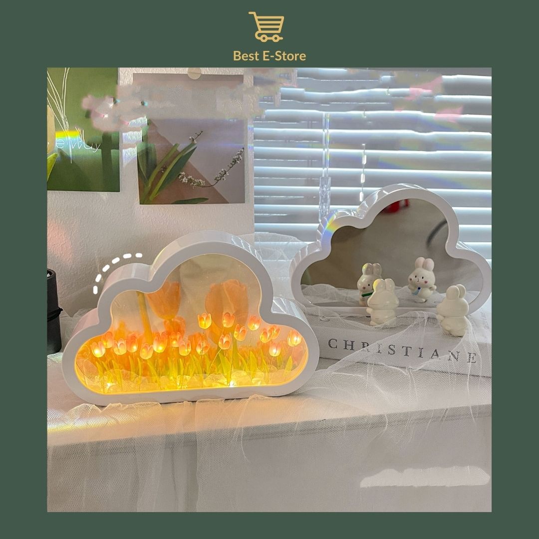 Illuminated Love: Tulip Decor Mirror
