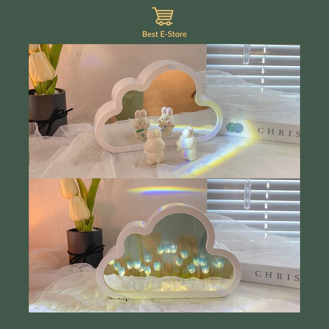 Illuminated Love: Tulip Decor Mirror