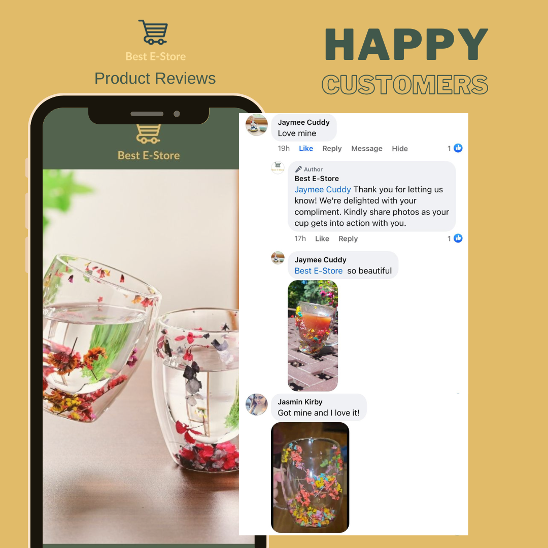 🌼 The Most Beautiful Glass Cups 🌼
Handcrafted, Elegant & Gift-Worthy