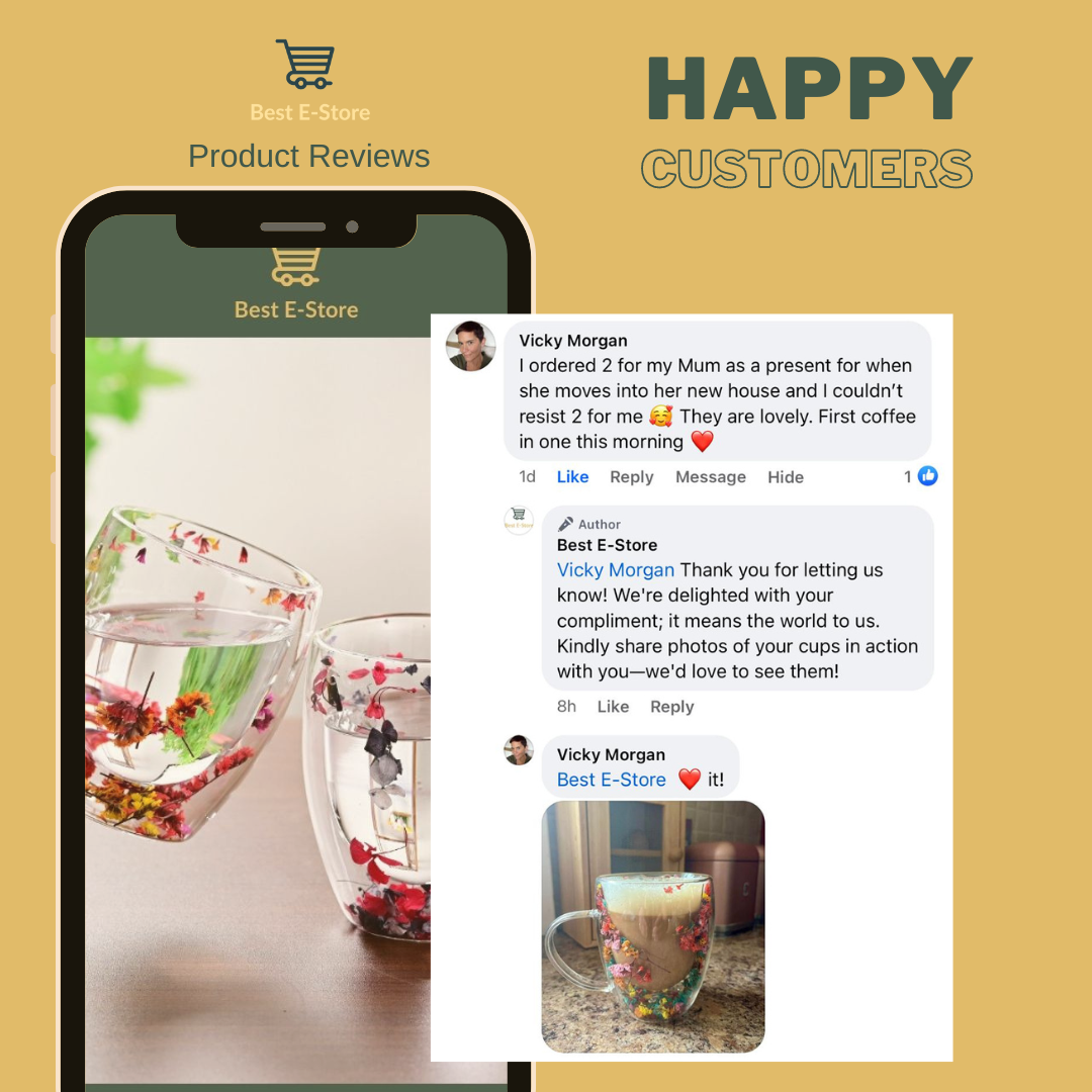 🌼 The Most Beautiful Glass Cups 🌼
Handcrafted, Elegant & Gift-Worthy