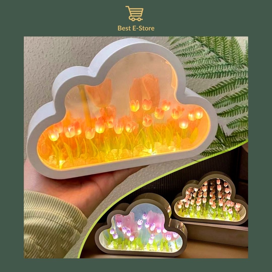 Illuminated Love: Tulip Decor Mirror