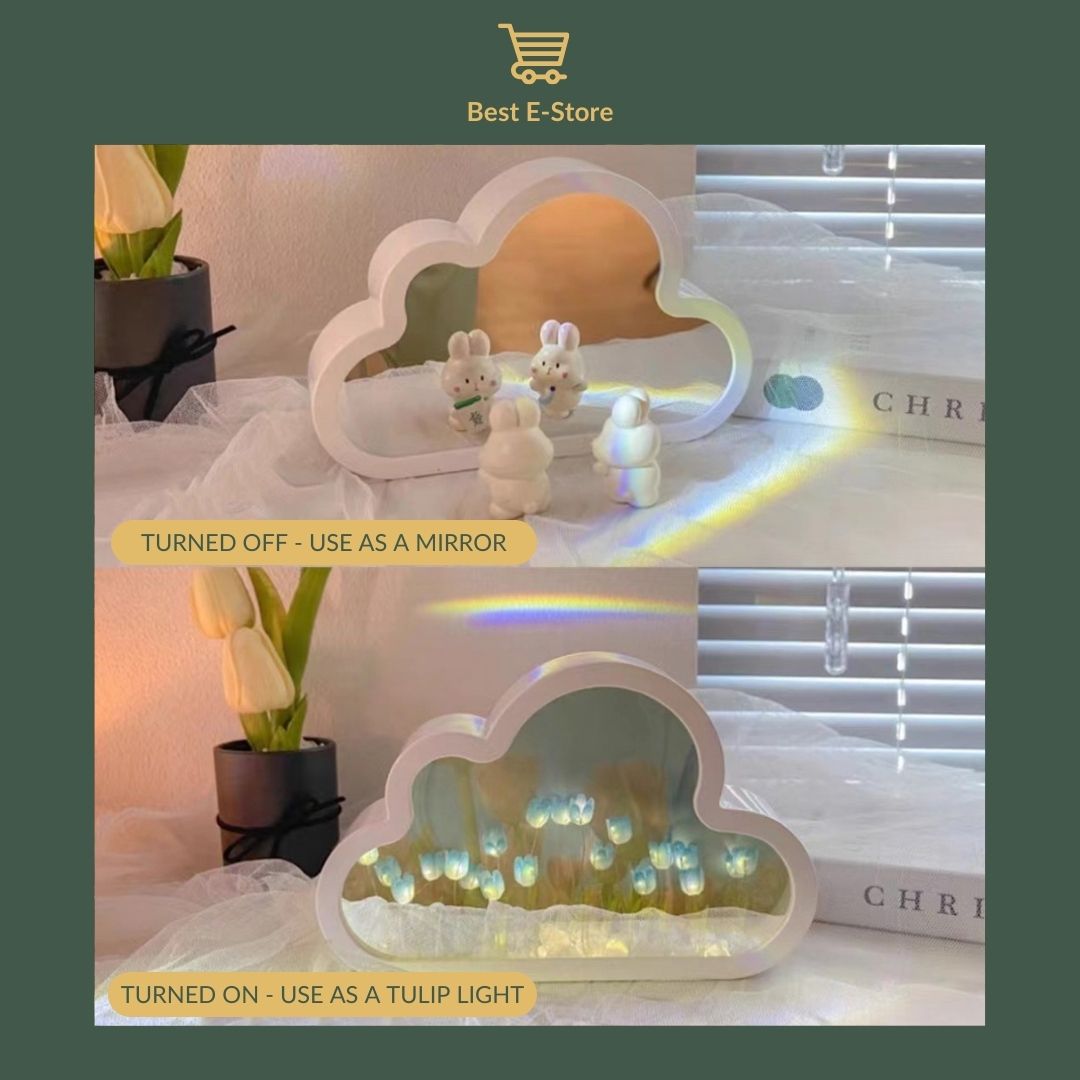 Illuminated Love: Tulip Decor Mirror