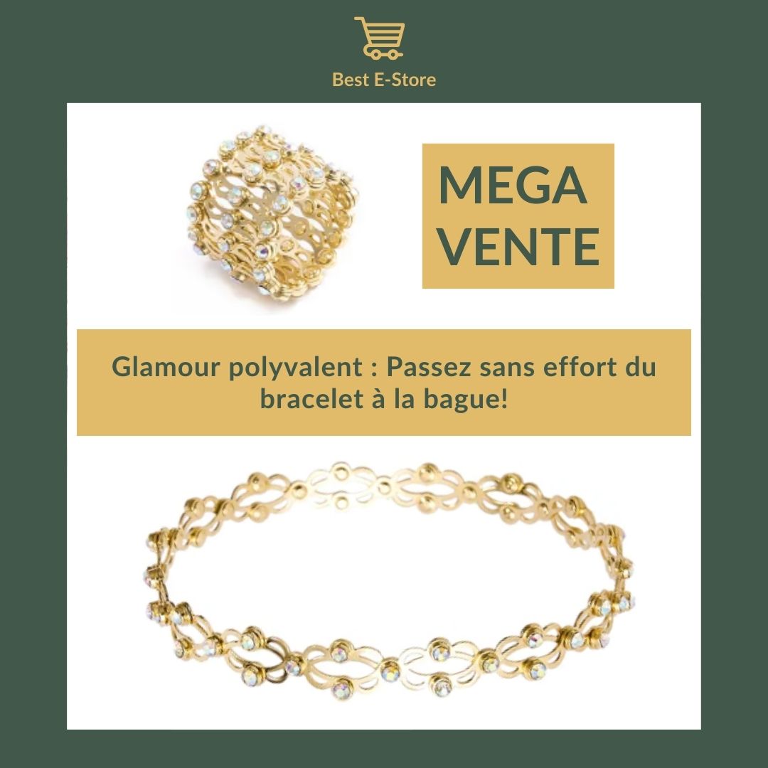 🎁 Le cadeau parfait : Bracelet convertible CZ étincelante 💎