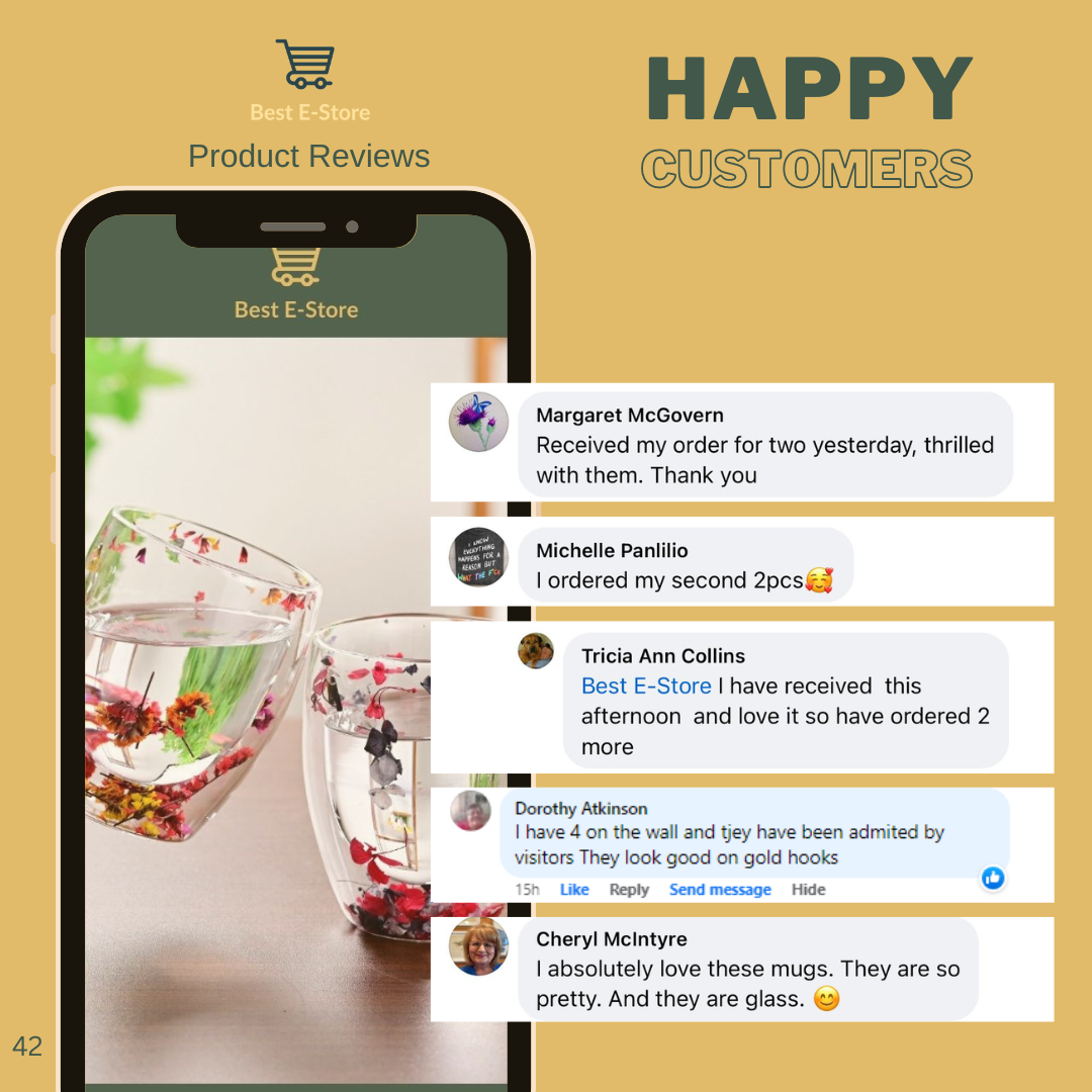 🌼 The Most Beautiful Glass Cups 🌼
Handcrafted, Elegant & Gift-Worthy