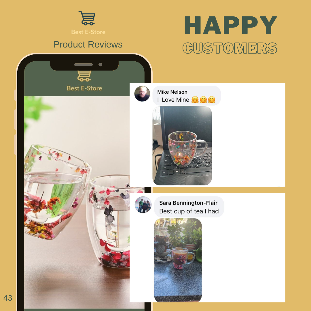🌼 The Most Beautiful Glass Cups 🌼
Handcrafted, Elegant & Gift-Worthy