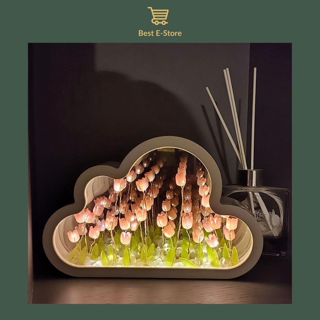 Illuminated Love: Tulip Decor Mirror