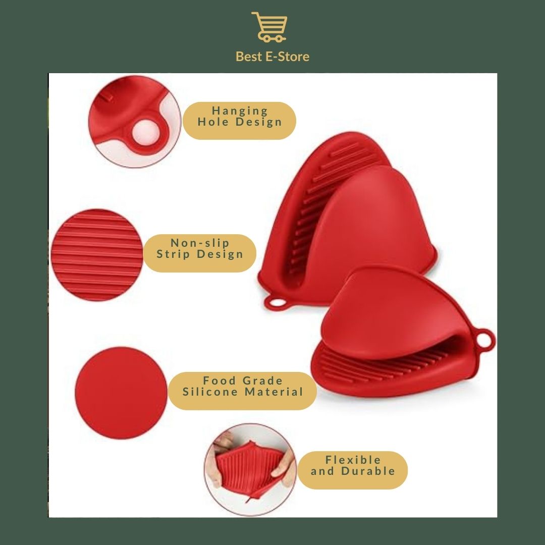 ProHeat Silicone Oven Gloves: Master the Heat with Non-Slip Precision