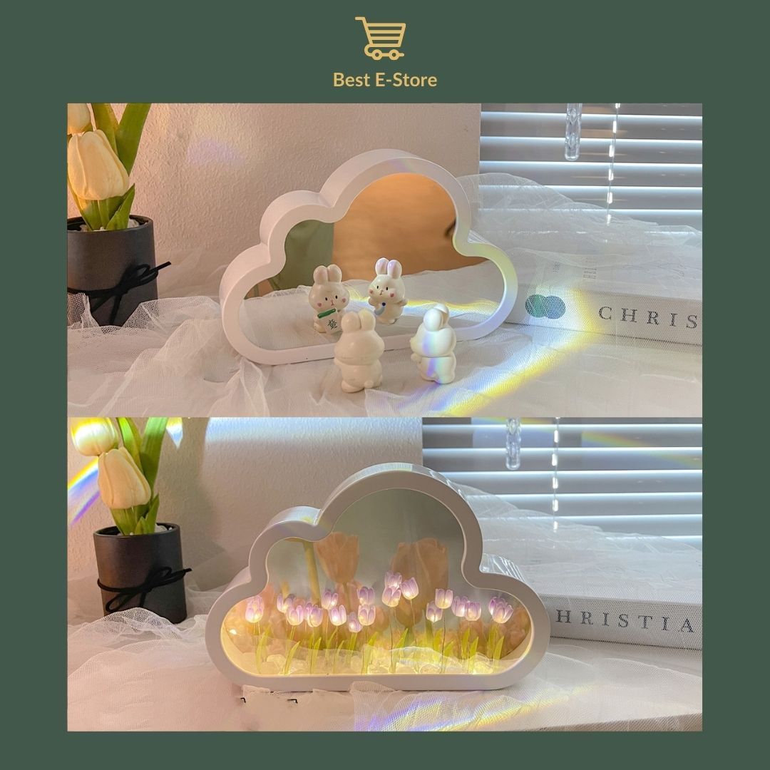 Illuminated Love: Tulip Decor Mirror