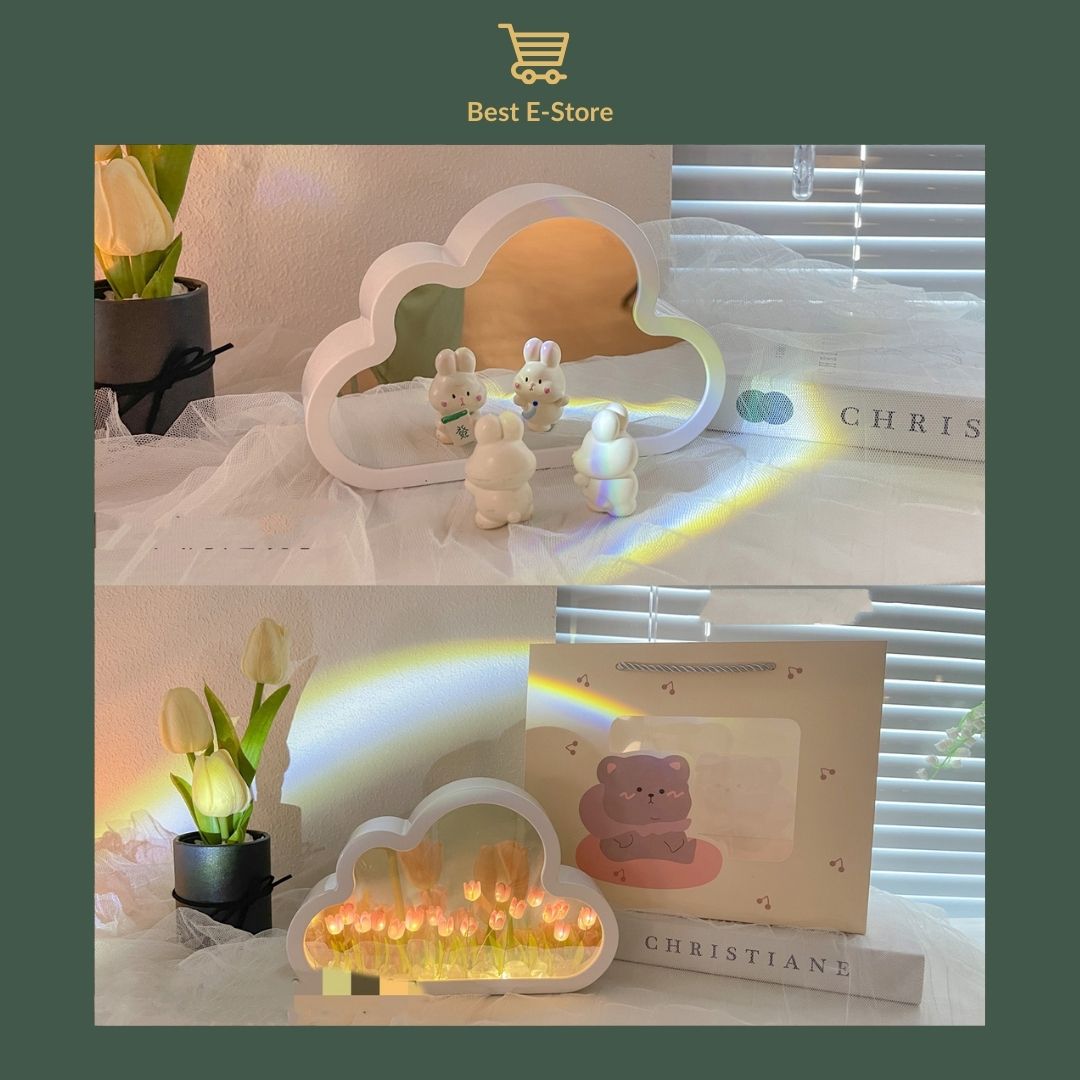 Illuminated Love: Tulip Decor Mirror