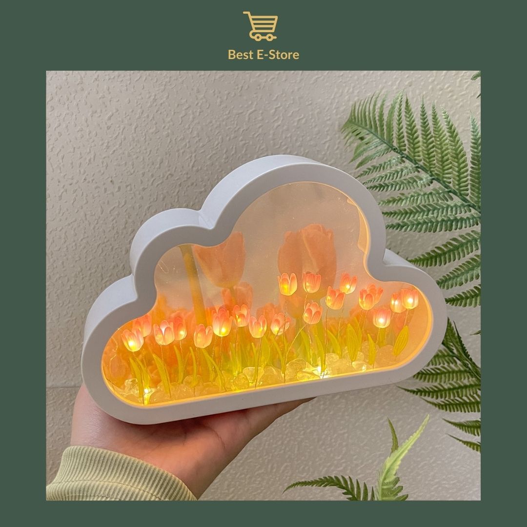 Illuminated Love: Tulip Decor Mirror