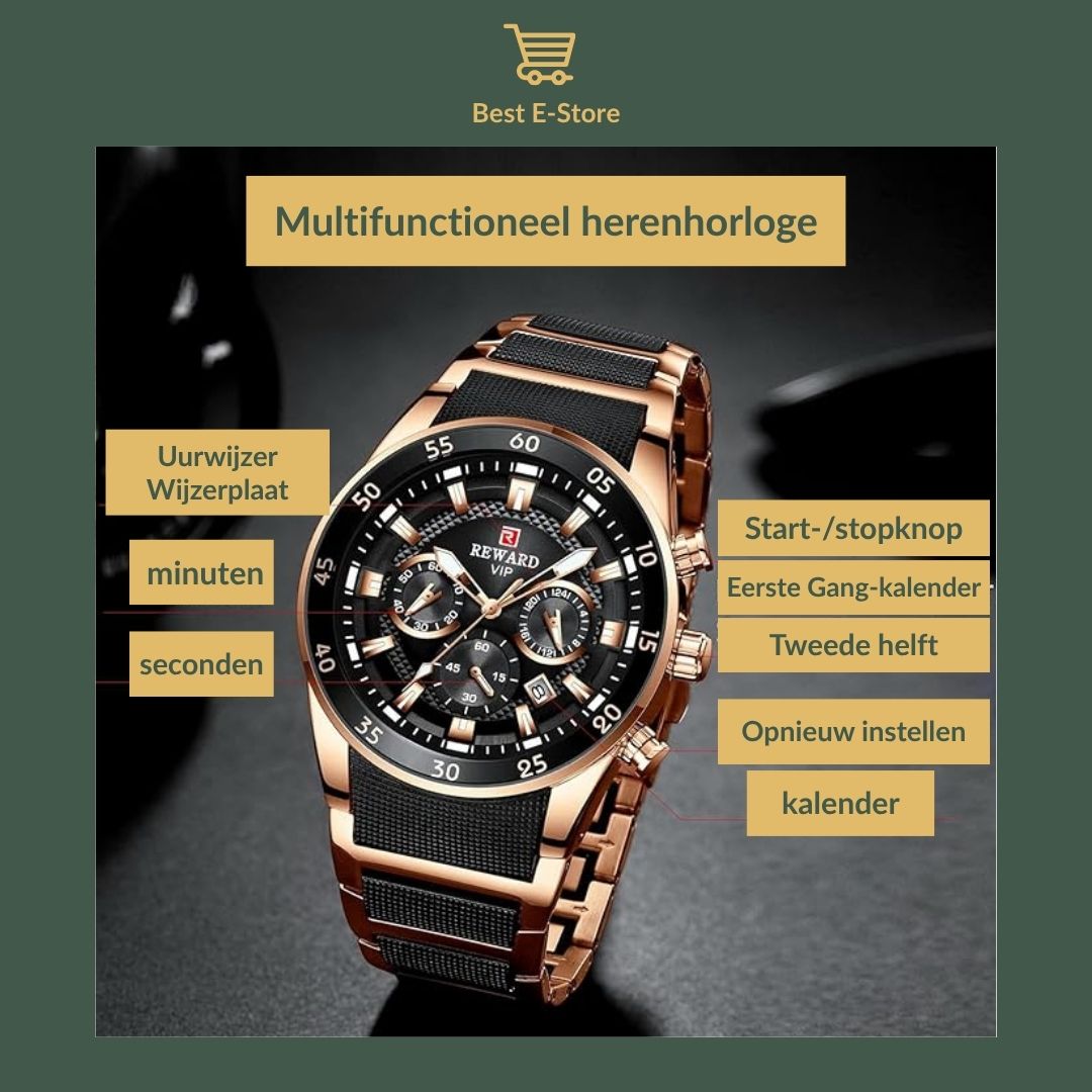 ⭐ Premium Herenhorloge: Stijlvol Design, Comfortabele Pasvorm & Perfect als Cadeau 🎁