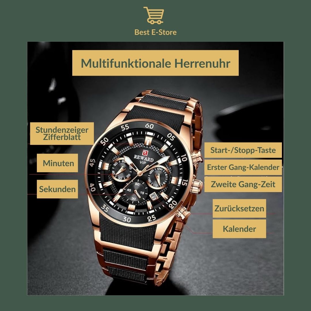 ⭐ Premium Herrenarmbanduhr: Elegantes Design, hoher Tragekomfort & perfekte Geschenkidee 🎁