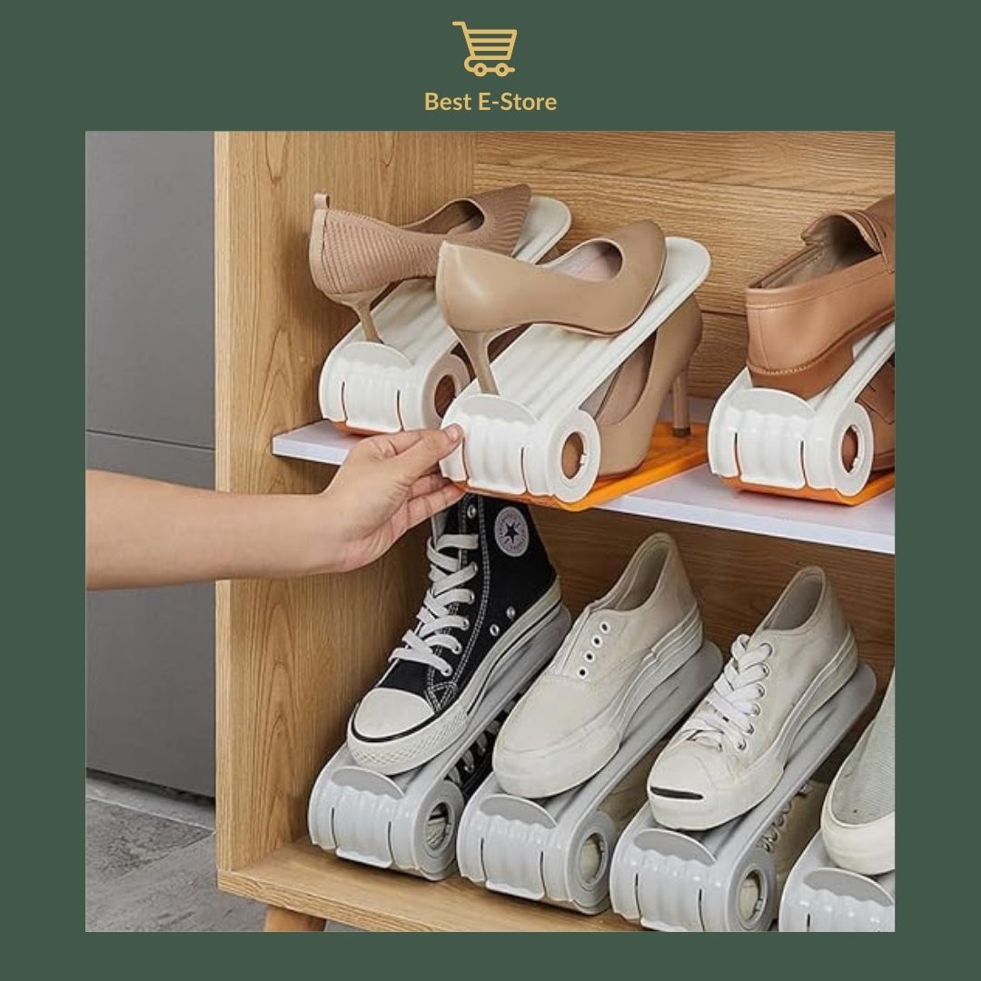 🌟 Space-Saving Shoe Storage Solution: Double Your Storage - Exclusive Buy 1, Get 1 FREE Offer 🌟
