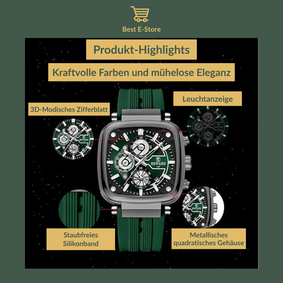 ⭐ Premium Herrenchronograph – Elegantes Design, Zeitloser Stil & Das Perfekte Geschenk 🎁