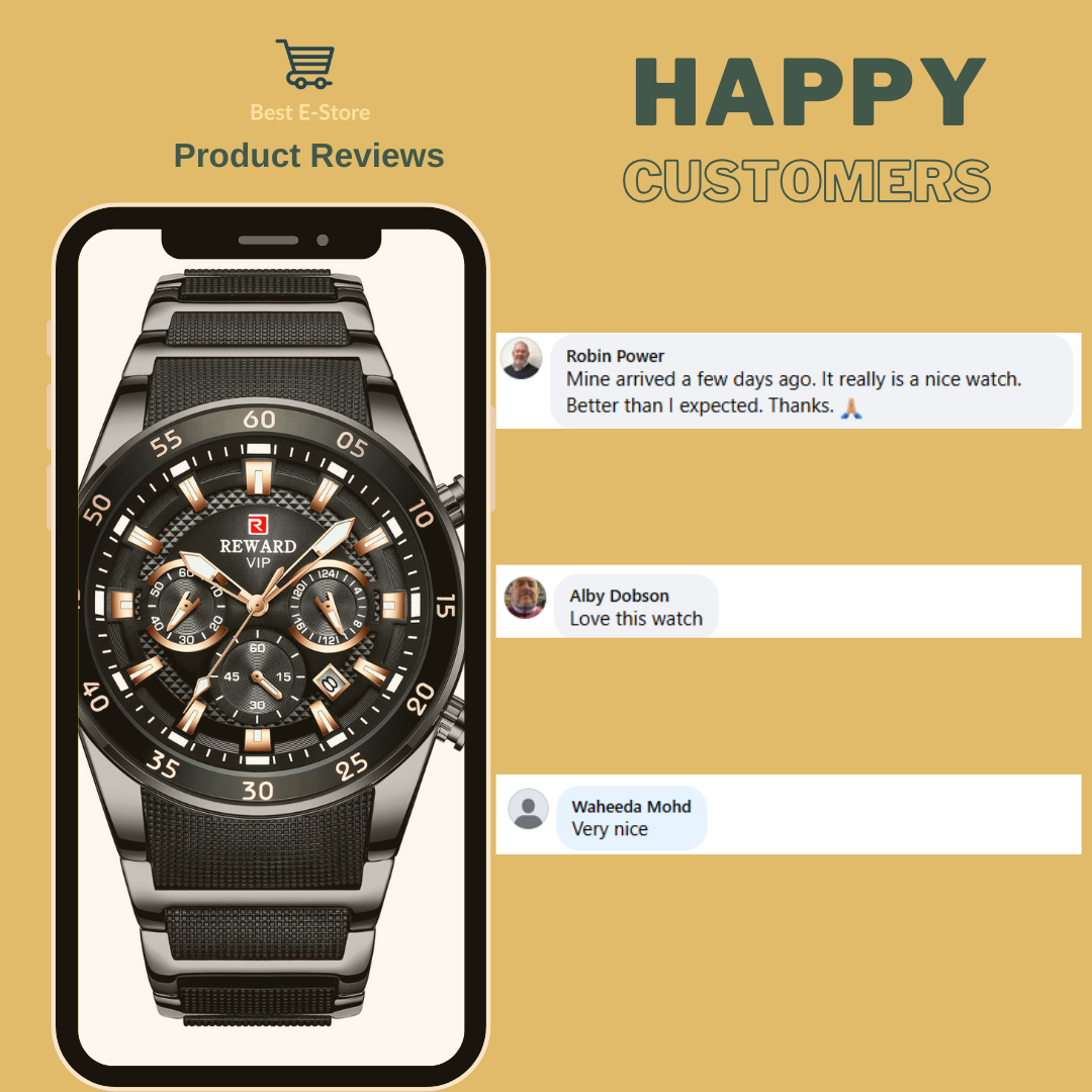 ⭐ Premium Men’s Watch: Sleek Design, Comfortable Fit & Perfect Gift Idea 🎁