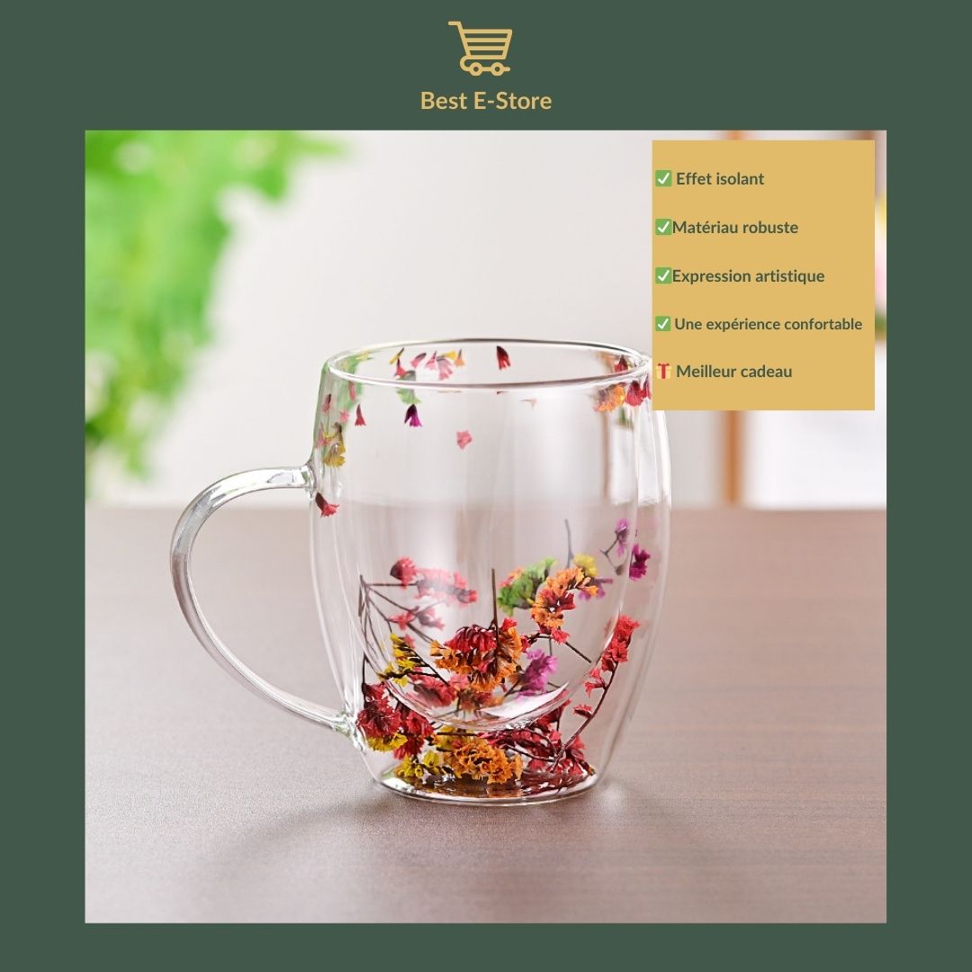 🌼 Fusion Florale: Coupes Verre Double Paroi