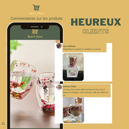 🌼 Fusion Florale: Coupes Verre Double Paroi