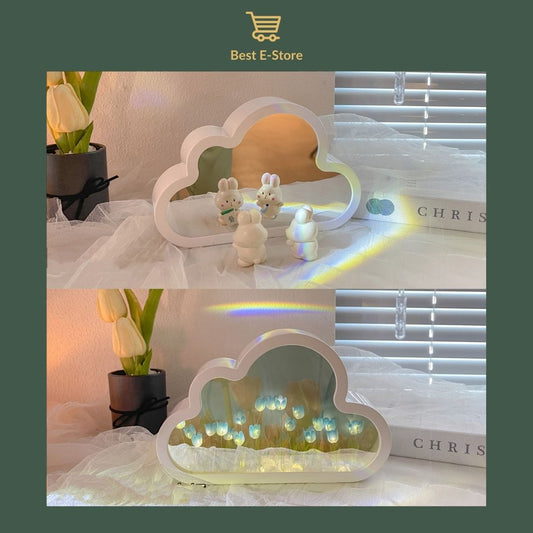 Illuminated Love: Tulip Decor Mirror