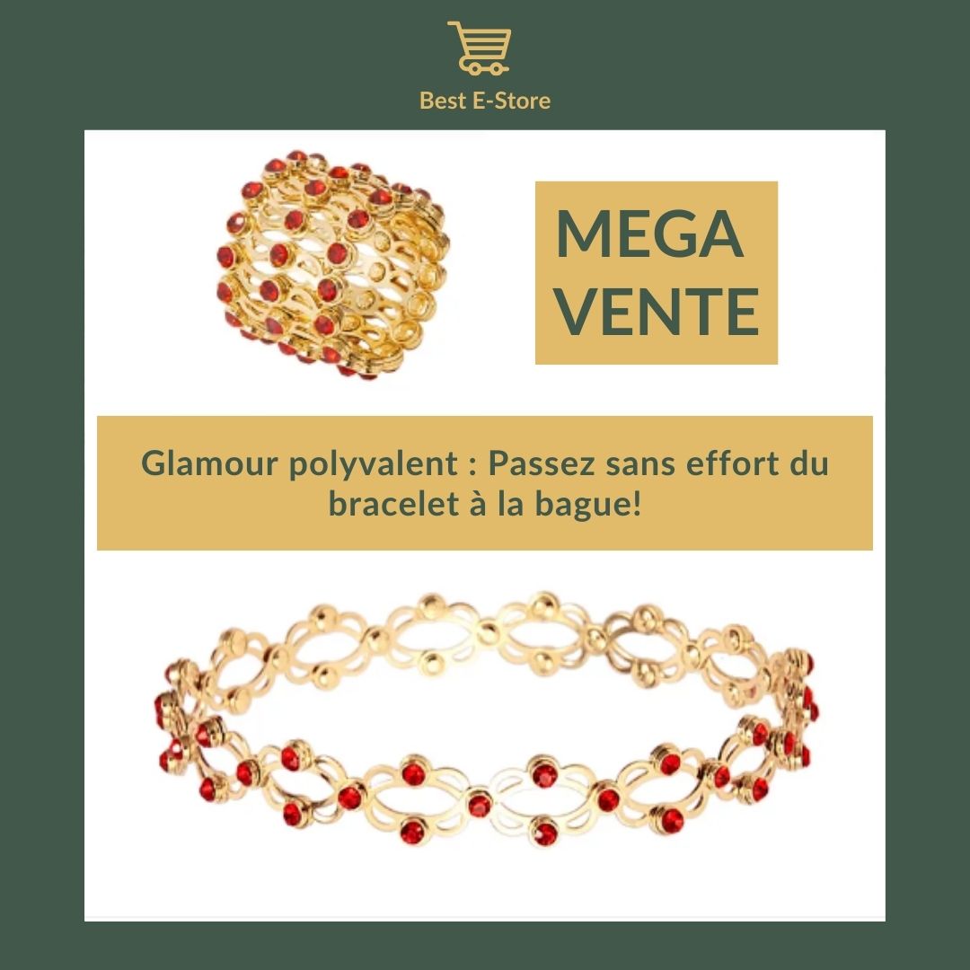 🎁 Le cadeau parfait : Bracelet convertible CZ étincelante 💎
