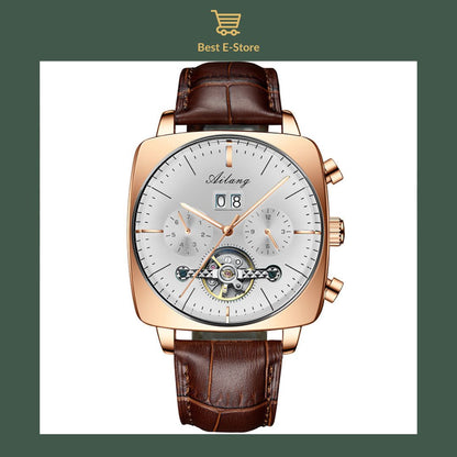 🎁 Perfect Gift for Him: Elegant Mechanical Timepiece