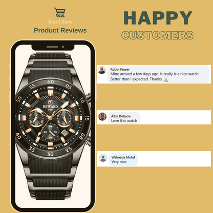 ⭐ Premium Men’s Watch: Sleek Design, Comfortable Fit & Perfect Gift Idea 🎁