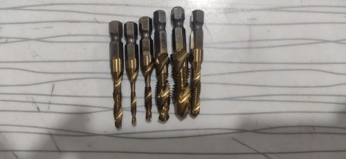 Titanium Plated High Speed Steel Drill Bits (All-In-One Drill Tap Bits) photo review